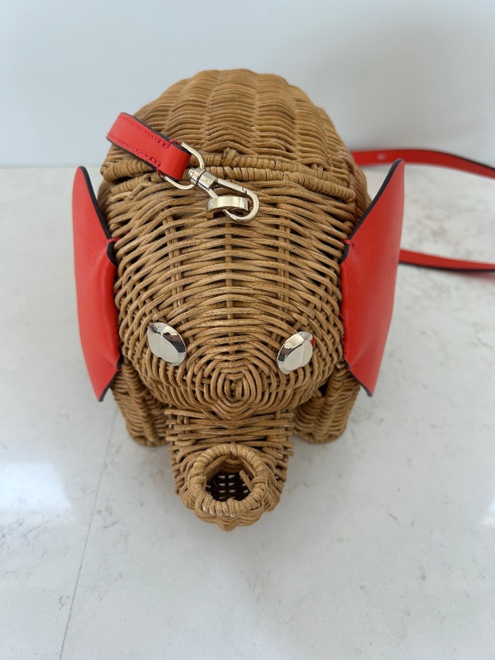NWT Kate Spade Wicker Elephant Crossbody Bag - Picture 4 of 7